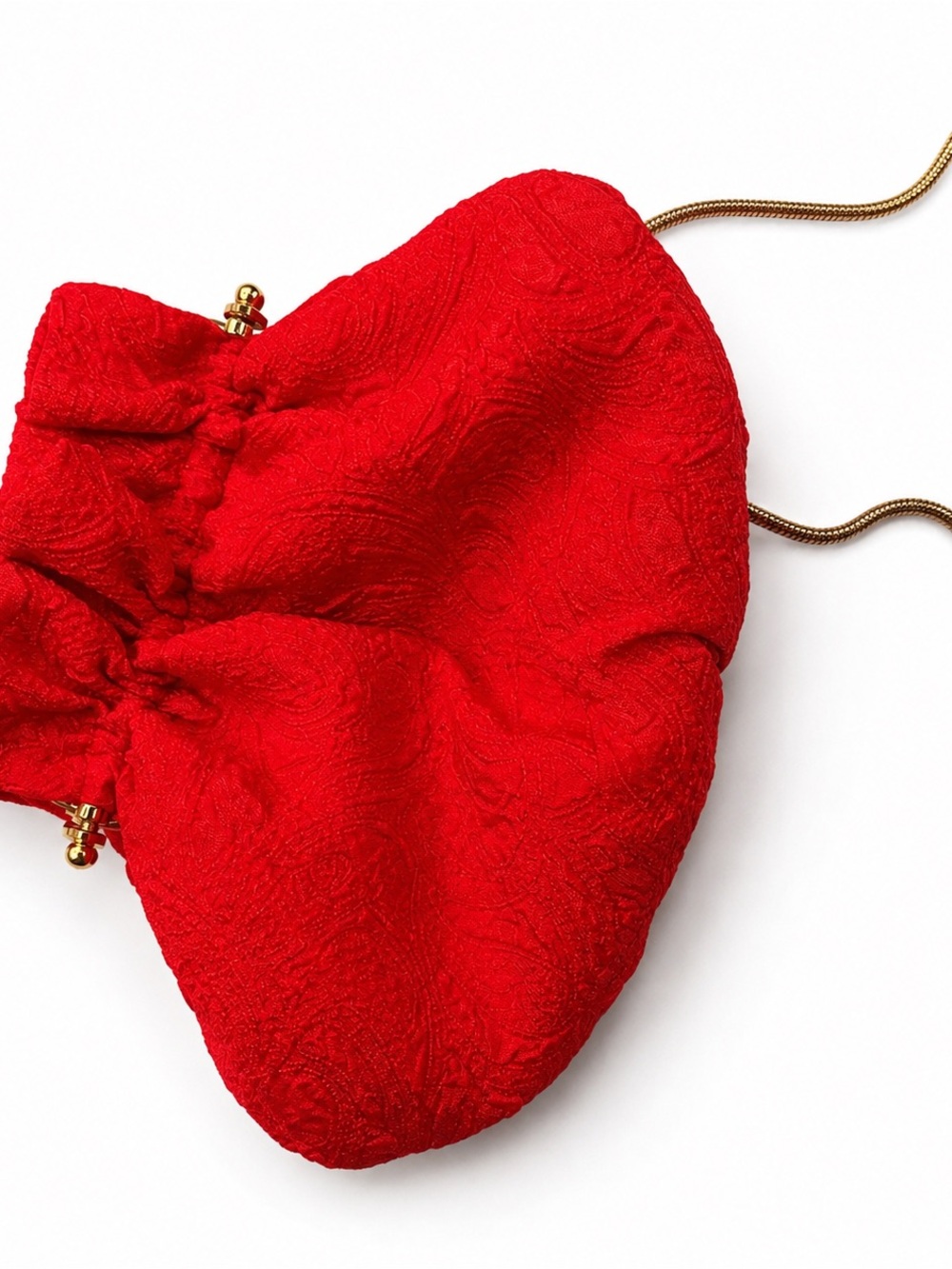 ❤️ Vanessa Vintage Red Guipure Evening Bag – 1990s Elegant Clutch Purse
